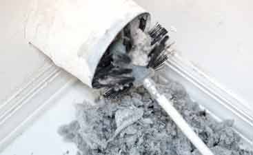 Brush Cleaning Dryer Vent Lint 