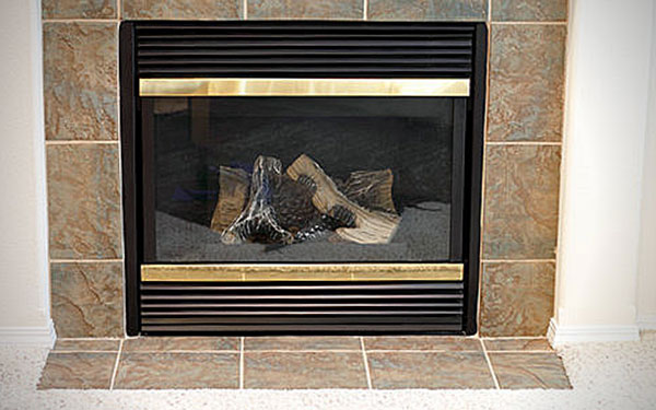 Electric Fireplace with Logs tile surround needs damper repair - English Sweep Valley Park MO 